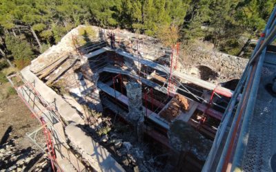 Recta final de les obres de consolidació de l’església de la Mussara